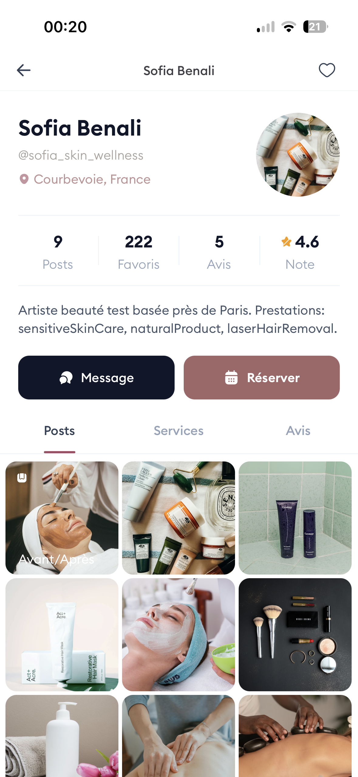 Screenshot : carte / recherche « Autour de vous »